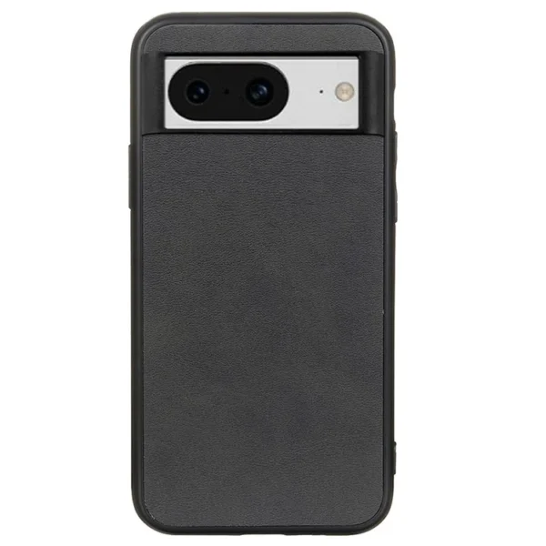 For Google Pixel 8 Anti-Scratch Hard Leather Phone Case Cowhide Texture Phone Cover - Black