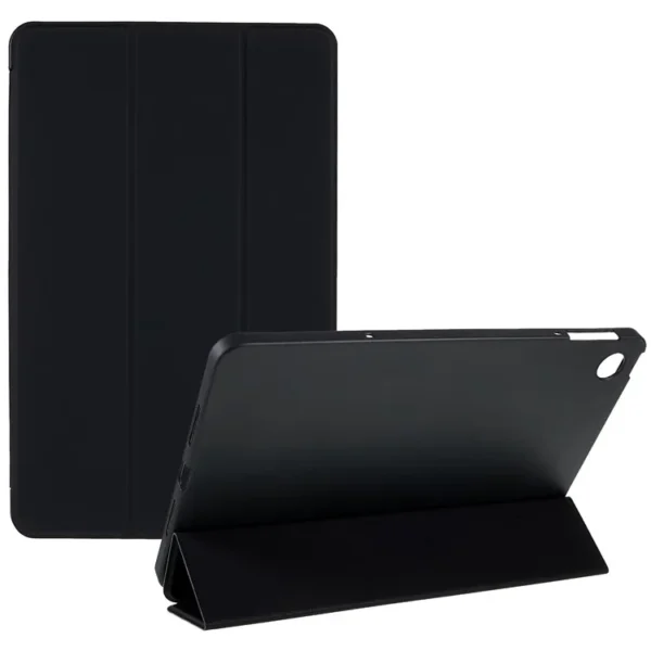 Oppo Pad Air Wear-resistant Drop-proof Inner Honeycomb Design Leather Tablet Case Cover with Tri-fold Stand - Black