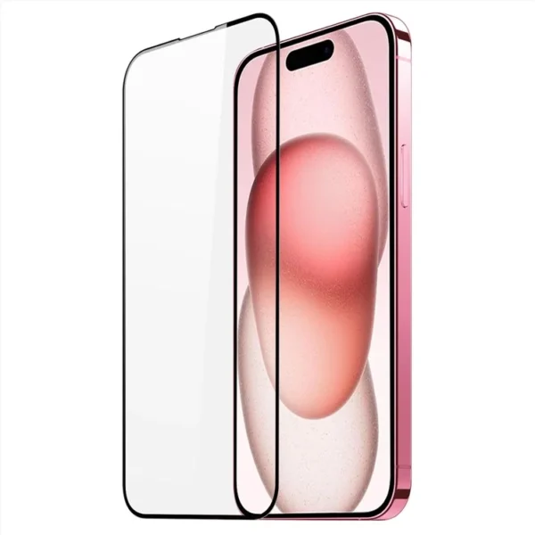 Second image of iPhone 15 Screen Protector Medium Alumina Glass Full Glue Screen (10D)