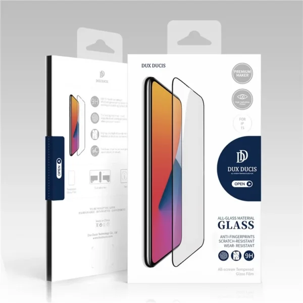 iPhone 15 Screen Protector Medium Alumina Glass Full Glue Screen (10D)