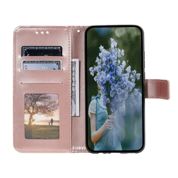 Second image of For Xiaomi Redmi Note 13 Pro 5G / Poco X6 5G Case Mandala Flower Leather Wallet Cover - Rose Gold