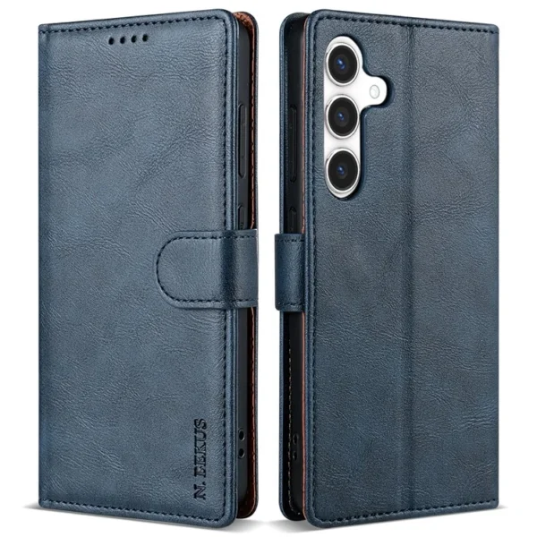 For Samsung Galaxy A15 4G / A15 5G Phone Cases Wholesale Solid Color Leather Wallet Cover - Blue