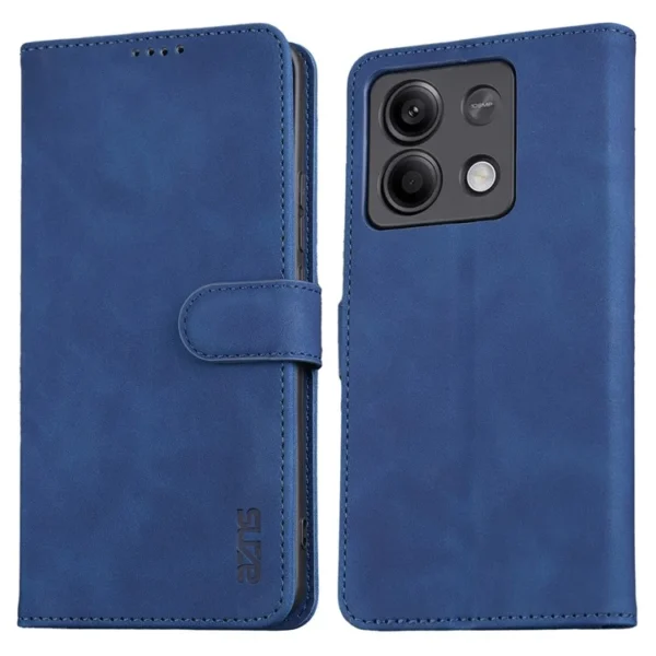 For Xiaomi Redmi Note 13 5G Cell Phone Case Leather+TPU Inner Stand Cover - Blue