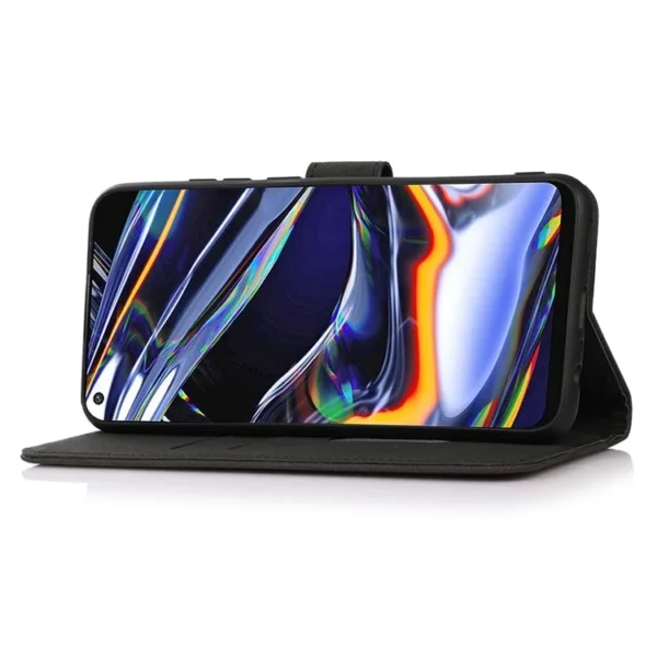 Second image of Motorola Moto G24 Power Shockproof Leather Case Wallet Stand Cover - Black