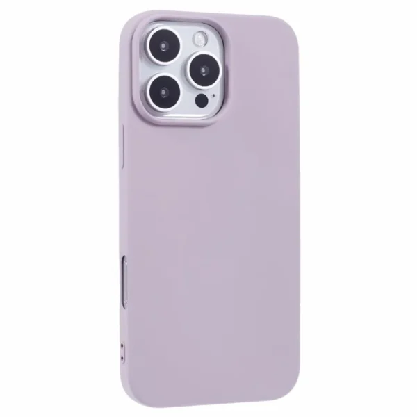 For iPhone 16 Pro Max TPU Case Shockproof Soft TPU Fiber Lining Phone Cover - Purple