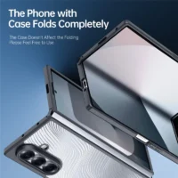 Samsung Galaxy Z Fold7 5G Case DUX DUCIS Aimo Series TPU+PC Matte Drop-proof Phone Cover (REACH Certification) - Black7