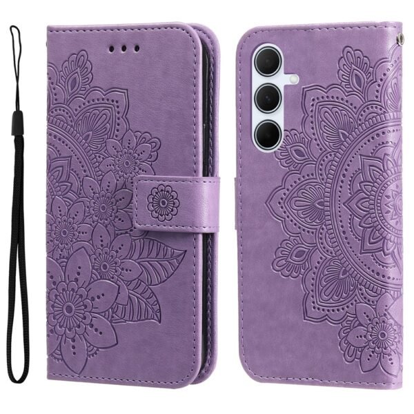 Samsung Galaxy A36 Leather Wallet Stand Cover - Purple
