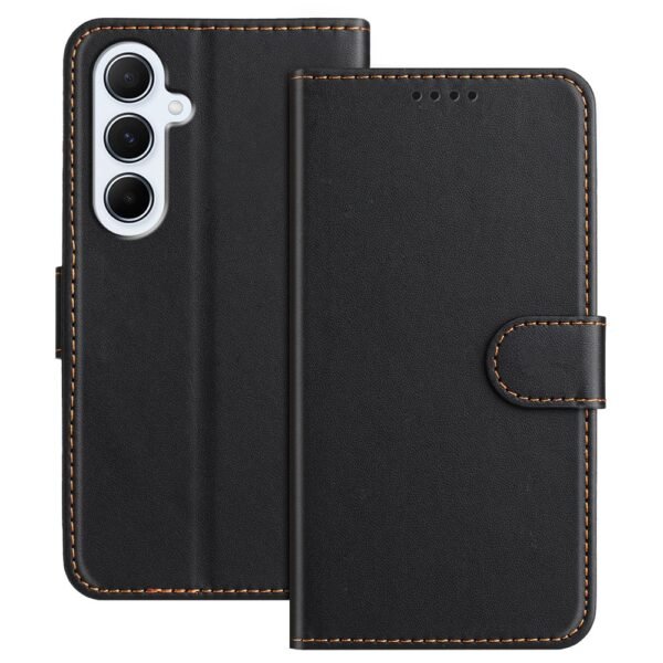 Samsung Galaxy A26 Leather Case Wallet Stand Cover - Black