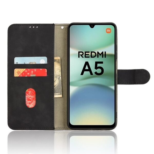 Second image of Xiaomi Redmi A5 / Poco C71 Leather Flip Phone Cover - Black