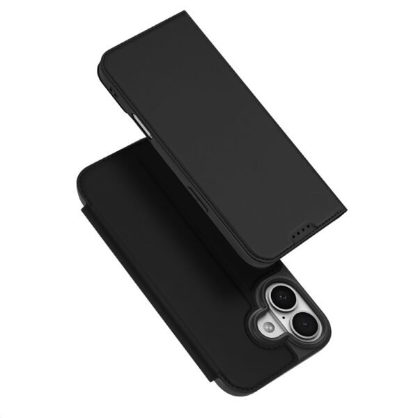 Second image of iPhone 17 Flip Phone Leather Cover - Black