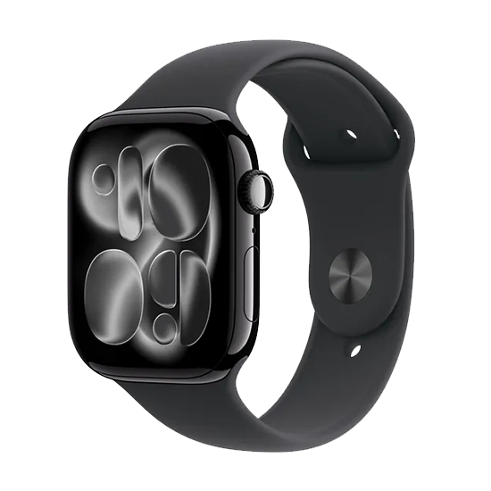 Apple Watch Series 11 (2025) GPS 46mm Jet Black Alu Case, Black Sport Band M/L