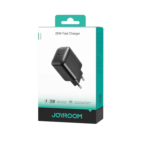 Joyroom Travel Charger Type-C. PD 25W, SFC, PPS, Black