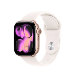Apple Watch Series 11 (2025) GPS 42mm Rose Gold Alu Case, Light Blush Sport Band S/M