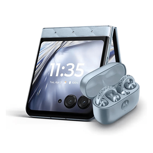 Second image of Motorola XT2553-1 Razr 60 5G Dual Sim 8GB RAM 256GB + Buds Loop Bundle Swarovski Edtition