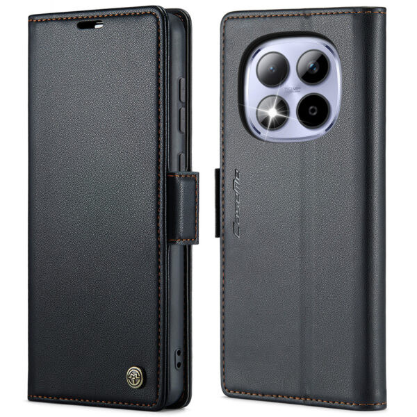 Xiaomi Redmi Note 15 Pro 5G Blocking Wallet Stand Leather Phone Cover - Black