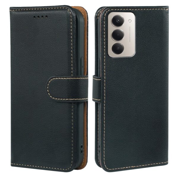 Xiaomi Redmi 15 5G Blocking Wallet Leather Phone Cover Magnetic Clasp - Black