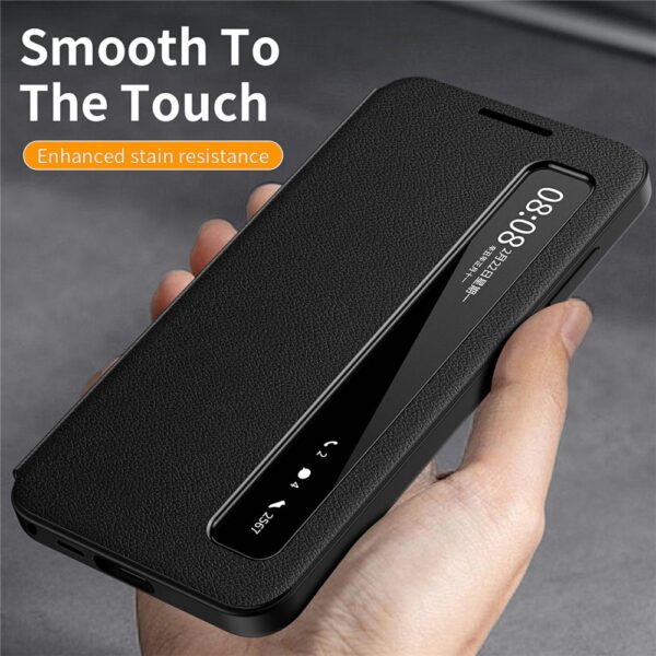 Second image of For Samsung Galaxy S26 Ultra Case Smart View Window Leather Phone Cover - Black