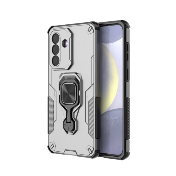 Second image of Samsung Galaxy A57 5G Phone Case Back Cover Kickstand with Tempered Glass - Grey