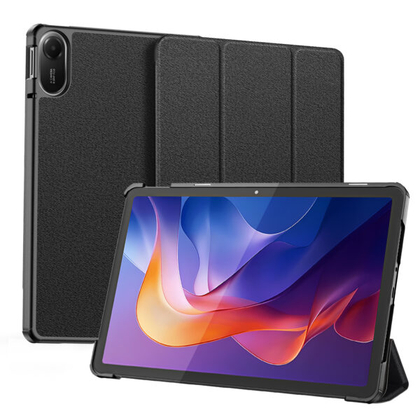 Xiaomi Redmi Pad 2 11.0"  Tri-fold Stand Leather Protective Tablet Cover - Black