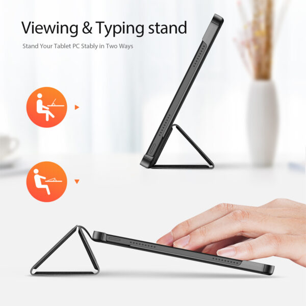 Second image of Xiaomi Redmi Pad 2 11.0"  Tri-fold Stand Leather Protective Tablet Cover - Black