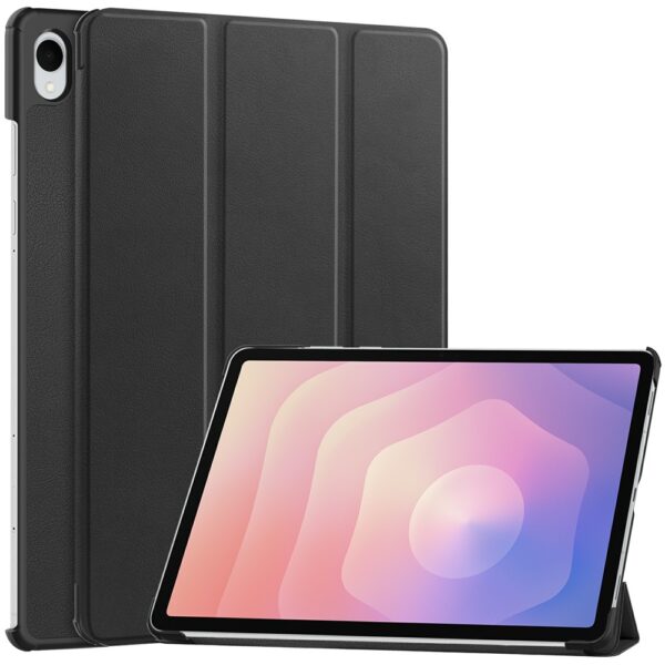 Samsung Galaxy Tab S11 Case Anti-Drop Leather Stand Tablet Cover - Black