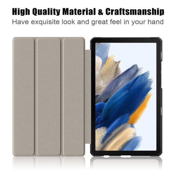 Second image of Samsung Galaxy Tab A11 Leather Tablet Case Tri-Fold Stand Cover - Black