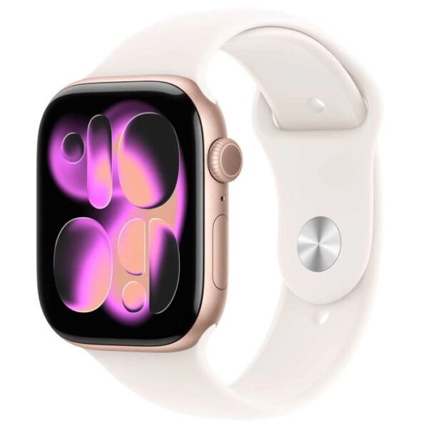 Apple Watch Series 11 (2025) GPS 46mm Rose Gold Alu Case, Light Blush Sport Band S/M