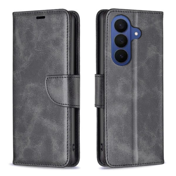 Second image of Samsung Galaxy A57 5G Case Leather Cover with Wallet Card Slots - Black