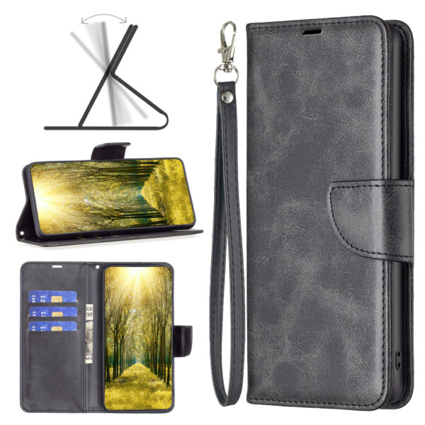 Samsung Galaxy A57 5G Case Leather Cover with Wallet Card Slots - Black