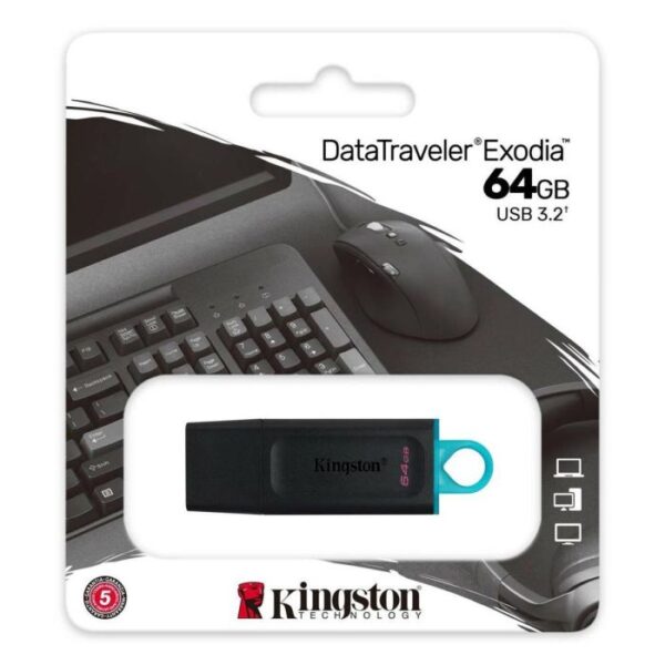 Kingston Pendrive 64GB DataTraveler Exodia USB 3.2 Black/ Blue EU (DTX/64GB)