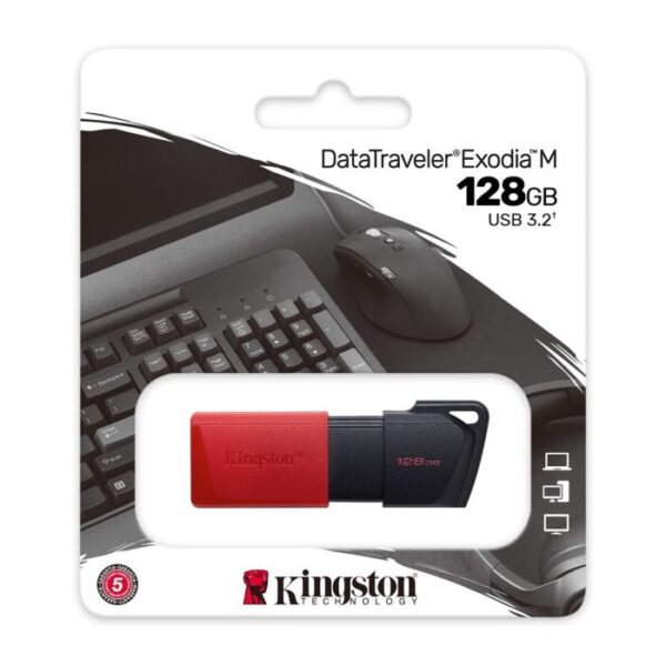 Kingston Pendrive 128GB DataTraveler Exodia M USB 3.2 Black/ Red EU (DTX/128GB)